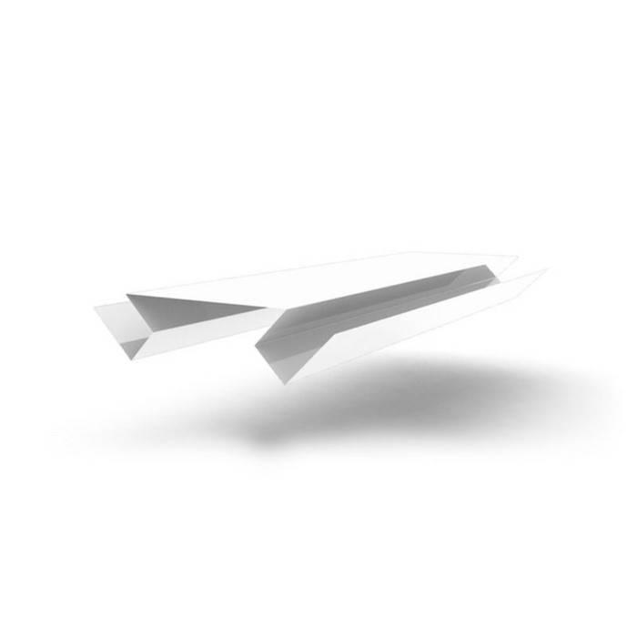 Планка угла внутреннего сложного БХ new 0,5 Satin с пленкой RAL 9003 сигнальный белый (2м)